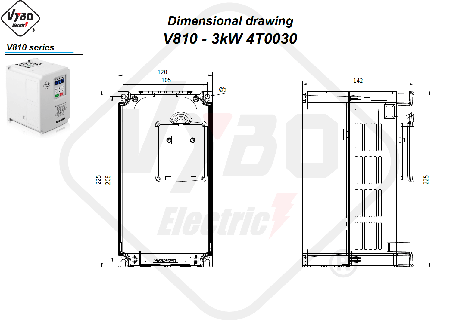 Dimenziós rajz V810 4T0030