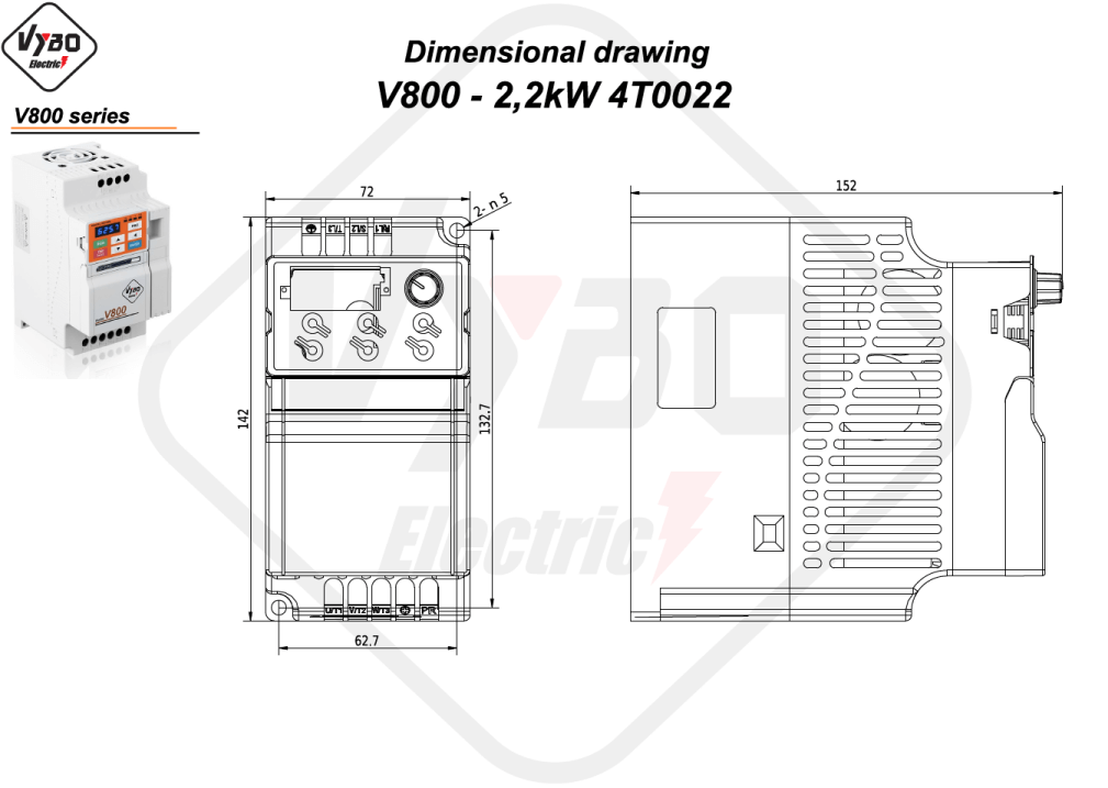 Dimenziós rajz V800 4T0022